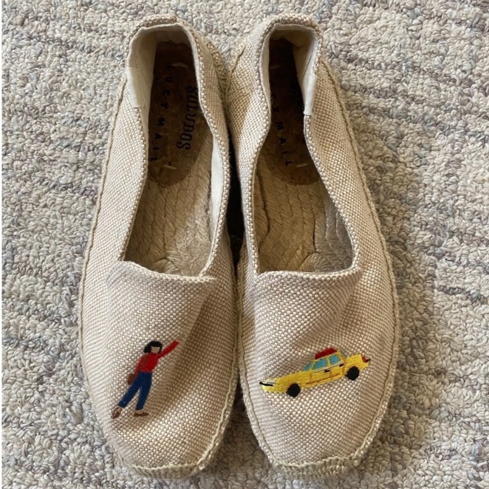 Espadrilles with Embroidered Design